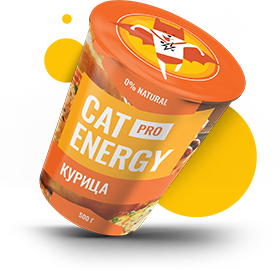 Баночка Cat Energy Pro со вкусом курицы.