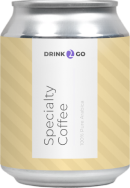 Жестяная баночка Drink2Go Speciality Coffee светло-карамельного цвета.
