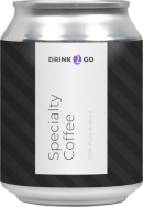 Жестяная баночка Drink2Go Speciality Coffee чёрного цвета.